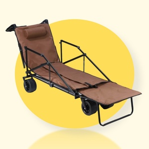Carrito Plegable 2 en 1 de Alta Resistencia con Silla de Descanso y Carro de Transporte Plegable - Product Image 2