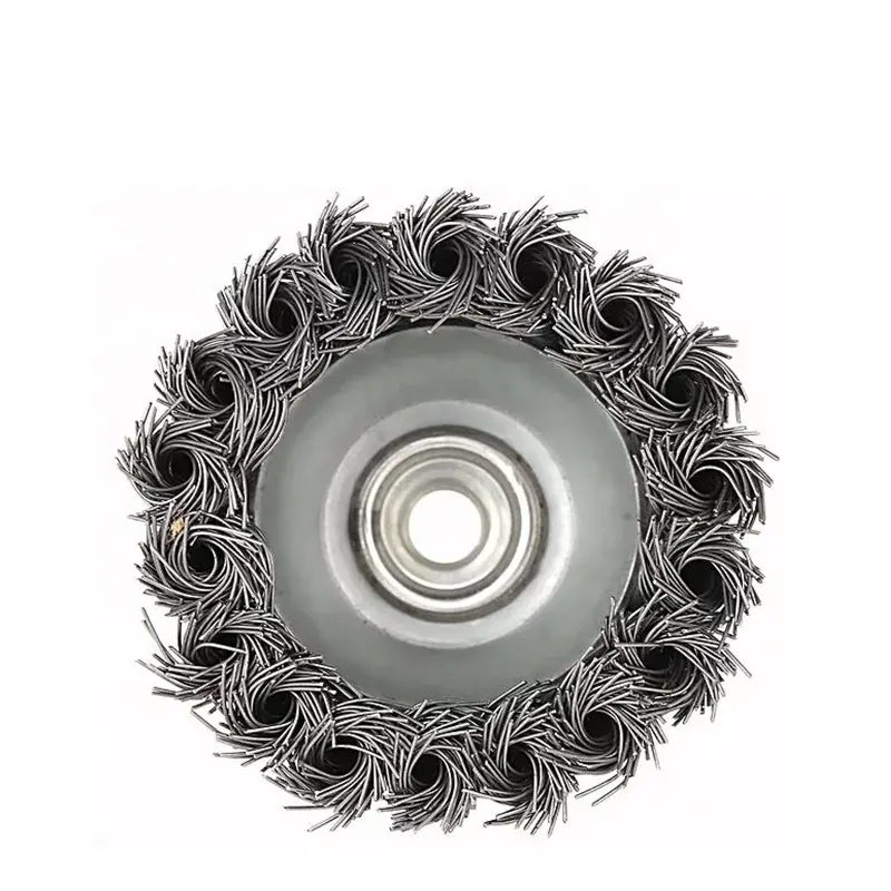 Escova de fio de aço rotativa, 75mm 3 ", roda amarrada, copo, escova de fio de aço, para moedor de ângulo
