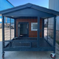 Cage pour chien imperméable et résistante aux intempéries pour l'extérieur, grande villa pour animaux de compagnie, utilisable toute l'année