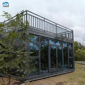 บ้านภาชนะแบบพกพาหน้าต่างกระจกกรอบสีดำทันสมัยหรูหราบ้านรีสอร์ทไปยังสำนักงานโรงแรม - Product Image 2