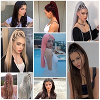Extensions de cheveux synthétiques lisses et doux de 28 pouces, 150g, mèches pour tresses au crochet et tressage de cheveux