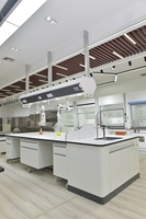 Banc de travail mural mobile en chimie médicale Mobilier de laboratoire à cadre en H Tables de laboratoire insulaire avec armoire Banc de laboratoire blanc