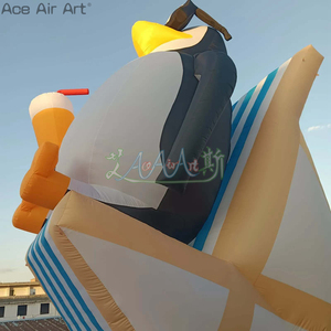 Pingüino inflable al <span class=keywords><strong>aire</strong></span> libre, gafas <span class=keywords><strong>de</strong></span> sol con dibujos animados, modelo <span class=keywords><strong>de</strong></span> pingüino para Plaza o parque <span class=keywords><strong>de</strong></span> atracciones - Product Image 5