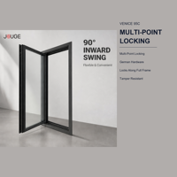 Fenêtre oscillo-battante JOUGE en aluminium résistant aux intempéries, série Venice 95c, alliage 6060-T66, rupture de pont thermique 44 mm pour la construction moderne