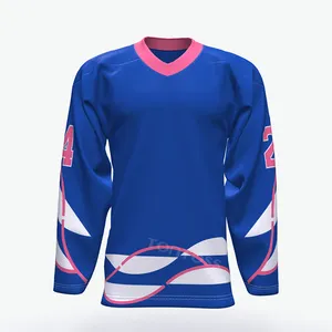 Customized Wholesale Twill Embroidery Canadian Toronto Durable Ice Hockey Jersey