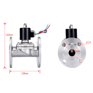 Électrovanne hydraulique 220V CA 3 pouces normalement fermée magnétique en acier inoxydable 304 à bride pour gaz S5 - Product Image 6
