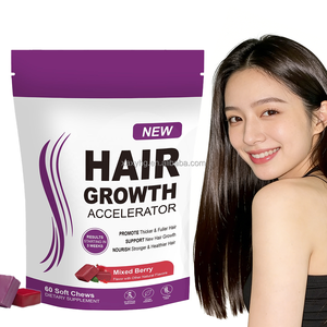 Disponibile a marzo: Migliora la salute dei capelli, acceleratore della crescita dei capelli, caramelle gommose alla biotina, vitamine e prodotti di bellezza per adulti - Product Image 1