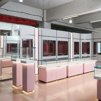 Luxuriöse Elegante Tischvitrine für Juweliergeschäfte Abschließbare Glas-Schmuckvitrinen für Juweliergeschäft-Inneneinrichtung