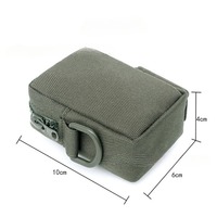 Tas Pinggang Mini EDC Taktis Molle Nilon Kasual, Dompet Kunci, Aksesoris Olahraga Luar Ruangan, Tas Hiking Berburu