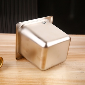 Caja de desecho de acero inoxidable para espresso, resistente, con barra de golpeo y protector contra salpicaduras, para desechos de café molido. - Product Image 4