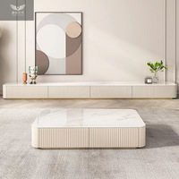 Meuble TV moderne en bois avec rangement pour salon, installation au sol