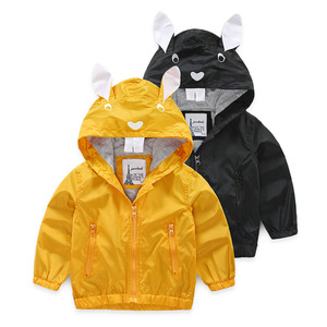 Children's Korean Style Casual Autumn Plain Bomber Jackets with Rabbit Pattern Windproof Eco-Friendly From Chinese Supplier - Product Image 1