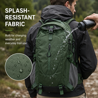Sac à dos de randonnée léger et résistant à l'eau en nylon 30L, multi-poches, pour le camping en plein air, les voyages, avec des caractéristiques de sécurité en plein air