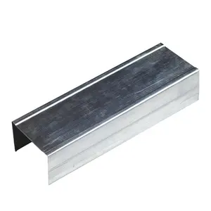 Lichte Stalen Kiel Gegalvaniseerde C-Kanaal Metalen Stud Voor Gipsplaat Partitie Metalen Stud En Spoor Gebruik Voor Standaard Stalen Framing