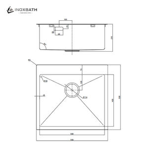 Yüksek kalite el yapımı 304 paslanmaz çelik mutfak lavabosu tek kase Undermount tarzı çift kase tasarımı - Product Image 3