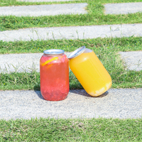 Fabricant vente en gros bouteilles en plastique de canettes en PET à couvercle facile à ouvrir emballage de bouteilles de boisson jetables pour bouteilles de canettes de soda
