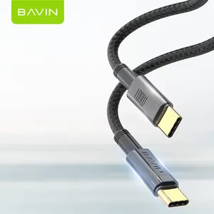 BAVIN CB230PD高速ケーブル急速充電Type-CからType-C2メートル耐久性USB-C携帯電話データケーブル