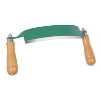 Grand grattoir manuel incurvé pour cuir, rabot à bords lisses en acier inoxydable, 13 3/4 po, manche en bois noir, couteau de jardinage, garantie 1 an