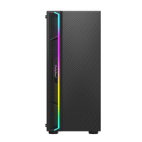 2024 nuevo diseño ATX RGB Gaming Case tira de LED de vidrio templado caja de computadora de escritorio completa y torre RGB PC gabinete caja de computadora
