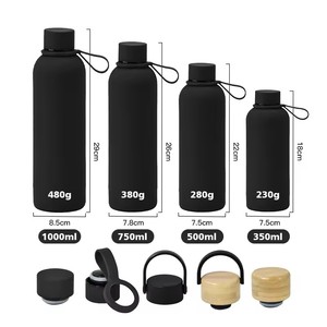 Ty 500ml cao su in chân không <span class=keywords><strong>Flask</strong></span> đôi tường thép không gỉ chai cao su lớp phủ nhỏ miệng chai nước - Product Image 4