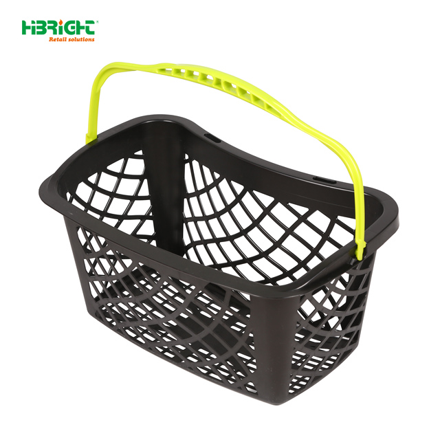 Highbright Mesh Plastic 2 Handles Ergonomic Supermarket Shopping Basket for Ages 6+ for Convenience Stores