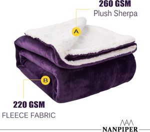 Inthetrend Cotton Polyester Fleece Korean Portable <b>Throw</b> Blanket All Seasons Soft Warm Cozy Jacquard Plush Fluffy Couch Sofa <b>Bed</b> - Product Image 3