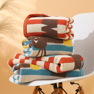 Neues Gewebtes Jacquard-Handtuch aus Verdickter Reiner Baumwolle, Superweich, Komfortabel und Langlebig, Badetuch und Strandtuch - Product Image 3