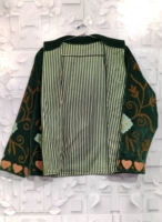 Veste universitaire personnalisée en velours tissé brodé, en coton écologique respirant, pour femme, col mandarin, collection automne-hiver complète