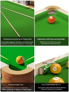 Guijia Home Solid Wood Foldable Pool Table Standard Large Size Chinese Black 8 <strong>Snooker</strong> Practice Five-Point Indoor Adult <strong>Gifts</strong> - Product Image 4