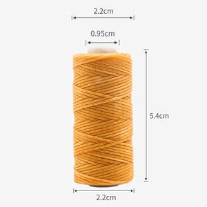 Cordon plat tressé fait main en cire 1mm, petit rouleau 150D, pour couture cuir, 50m, lacets de chaussures, vente en gros - Product Image 1