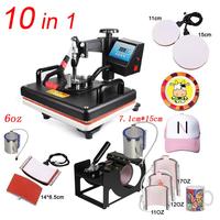 Presse à Chaud Combinée Promotionnelle 30*38CM 10-en-1 Nouveau Produit 2020 Certifiée CE Imprimante à Plat
