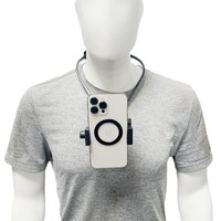 Soporte Ligero y Ajustable para Teléfono con Montaje en el Cuello para Transmisión en Vivo/Deportes/Vlogging, Compatible con iPhone y GoPro, Manos Libres, Cámara con Vista en Primera Persona