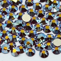 Strass en verre de qualité 6A, dos plat, 2088 pièces, tailles SS16 SS20 SS30, couleur AB, pour ongles