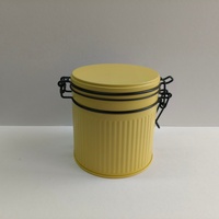 Boîte de rangement en fer pour grains de café et biscuits, en fil d'acier coloré personnalisé, de qualité alimentaire, avec fermeture sécurisée, conteneur en aluminium de haute qualité