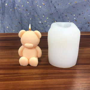الناهض المبكر الجلوس الدب قالب شمع الجلوس الدب قالب من السيليكون حديقة الحلي شمعة معطرة المنزل ديكور الشعبية الحرف كعكة أداة - Product Image 4