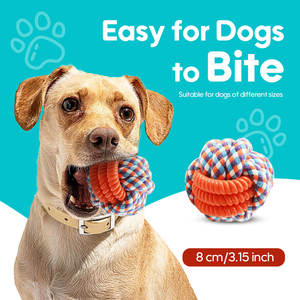 En popüler tüm satış TPR pamuk halat köpek topu oyuncaklar dayanıklı köpek topu oyuncak yüksek kalite çiğnemek pet oyuncaklar top - Product Image 3