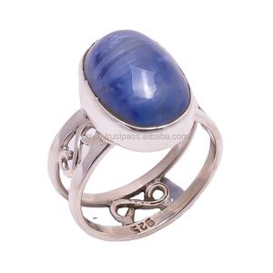 แหวนไคยาไนต์พลอยธรรมชาติแท้ เงินแท้ 925 ขายส่งเครื่องประดับทำมือ สำหรับงานแต่งงานและงานปาร์ตี้ - Product Image 1