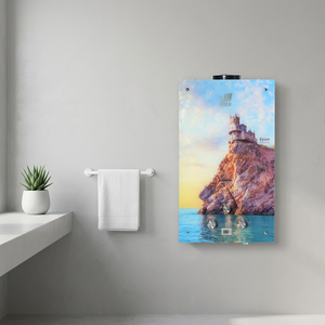 Chauffe-eau instantané portable 6L au gaz naturel et GPL, sans réservoir, à évacuation par conduit, avec panneau en verre trempé et multiples dispositifs de sécurité - Product Image 2