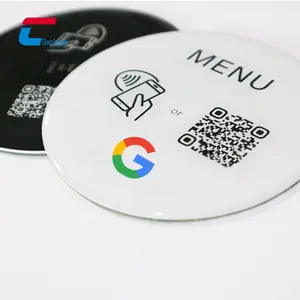 Tùy chỉnh không tiếp xúc Google đánh giá NFC sticker ntag 213 ntag 215 Epoxy NFC Google thẻ đánh giá