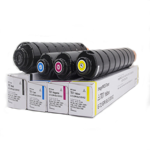 Chemical Toner T01 NPG72 GPR56 C-EXV52 Color Toner Cartridge for Canon PRESS C600 C650 C700 C750 C800 C710 C910 Copier