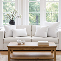 Housse de coussin et doublures de coussin intérieures modernes, douces, blanches, carrées, non tissées, respirantes et écologiques, en stock, pour la décoration de lit et de canapé