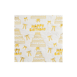 Serviettes en <span class=keywords><strong>papier</strong></span> à thème <span class=keywords><strong>Joyeux</strong></span> <span class=keywords><strong>Anniversaire</strong></span> estampées or pour usage hôtelier, serviettes en <span class=keywords><strong>papier</strong></span> professionnelles pour la restauration, <span class=keywords><strong>papier</strong></span> décoratif pour les rassemblements - Product Image 3