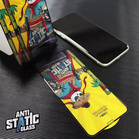 Verre trempé antistatique Esd pour protecteur d'écran de téléphone portable Kungfu Panda pour iphone 15 16 Pro Max oppo vivo Redmi Inifnix