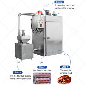 Four à fumage industriel automatique OCEAN 100 kg pour viande de poisson et saucisses - Product Image 4