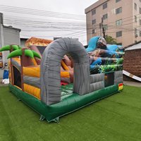 Château gonflable Yuedong avec toboggan et aire de jeux extérieure double pour parc forestier