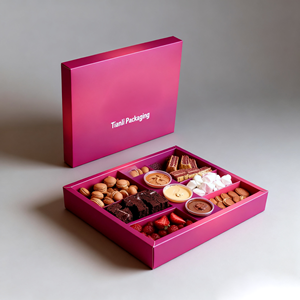 Biểu Tượng Tùy Chỉnh Tráng Miệng Hộp Giấy Với Divider Nuts & Hạt Bao Bì Hộp Phục Vụ Đảng Hộp Ngâm Nước Sốt Snack Hộp Giấy - Product Image 5