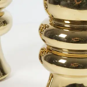 Design creativo personalizzato di lusso decorazione della tavola tulipani ceramica vaso di fiori oro moderno vasi decorativi per la casa