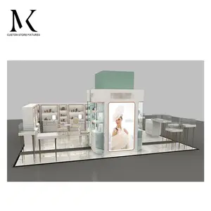 Lishi 2024, nuevo quiosco de venta al por menor de vidrio templado, escaparate de joyería, quiosco de joyería, exhibición de centro comercial, diseño de quiosco de ventas