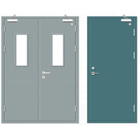 Porte en acier ignifuge moderne, surface finie en fer forgé, utilisation intérieure et extérieure commerciale, appartement, hôpital, hôtel, entrée 1