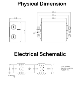 Ybx Chất lượng cao duy nhất giai đoạn thấp vượt qua bộ lọc nhanh thiết bị đầu cuối tăng cường EMI bộ lọc - Product Image 6